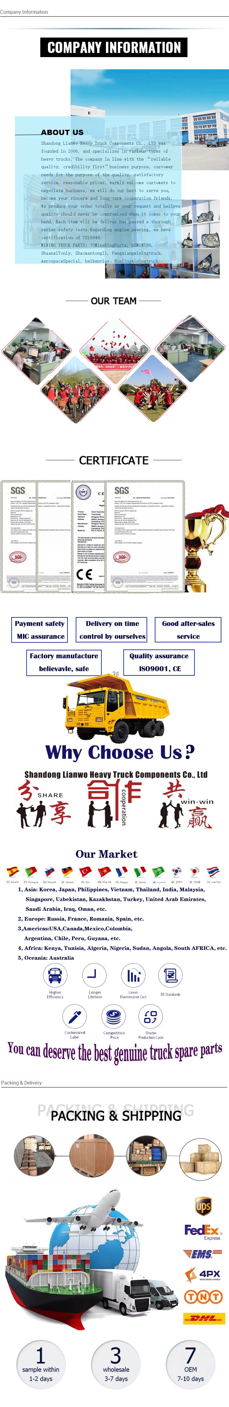 Click Here Dump Truck Shacman Truck Part Weichai Truck Spare Part HOWO Truck Spare Parts